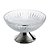 CENTRO DE MESA CRISTAL C/PÉ QUEEN PRATA 30cm - Imagem 3