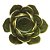 FLOR DECORATIVA CERÂMICA VERDE 16x8cm - Imagem 3