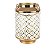 LANTERNA DECORATIVA METAL BRANCA 16x23cm - Imagem 1