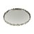 BANDEJA DECORATIVA METAL C/PÉ ESPELHADA 26x3cm - Imagem 3