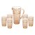 CJ 6 COPOS 215ml C/JARRA 1l VIDRO BRAND ÂMBAR - Imagem 1