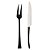 CJ 2PC FACA E GARFO AÇO INOX P/ASSADO BERNA PRETO - Imagem 1