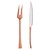 CJ 2PC FACA E GARFO AÇO INOX P/ASSADO BERNA ROSE - Imagem 1