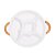 PETISQUEIRA PORCELANA C/5 DIVISÓRIAS BRANCA 43x36x5cm - Imagem 3