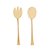 CJ 2PC COLHER E GARFO AÇO INOX P/SALADA BERNA DOURADO - Imagem 1