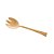 CJ 2PC COLHER E GARFO AÇO INOX P/SALADA BERNA DOURADO - Imagem 3