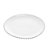 CJ 6 PRATOS RASOS PORCELANA BEADS BRANCO 28cm - Imagem 1