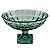 CENTRO DE MESA CRISTAL C/PÉ DIAMANT VERDE 32x19cm - Imagem 1