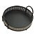 BANDEJA DECORATIVA METAL PALHA 33x30x12cm - Imagem 2