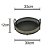 BANDEJA DECORATIVA METAL PALHA 33x30x12cm - Imagem 3