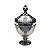POTICHE DECORATIVO CRISTAL C/PÉ BELLE CINZA ESCURO 15x28cm - Imagem 1