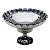 CENTRO DE MESA CRISTAL C/PÉ ANGEL CINZA ESCURO 32x19cm - Imagem 1