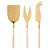 CJ 3PC AÇO INOX P/QUEIJO TURIM DOURADO/ROSE - Imagem 1