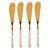 CJ 4 ESPÁTULAS AÇO INOX TURIM DOURADO/ROSE - Imagem 1