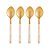CJ 4 COLHERES AÇO INOX P/MESA TURIM DOURADO/ROSE - Imagem 1