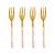 CJ 4 GARFOS AÇO INOX P/MESA TURIM DOURADO/ROSE - Imagem 1