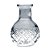 CJ 4 VASOS VIDRO CINZA 7x10cm - Imagem 1