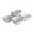 CJ 6 BOWLS PORCELANA BONE CHINA BLUE SILVER RELEVO 15x7cm - Imagem 1