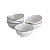 CJ 6 BOWLS PORCELANA BONE CHINA BLUE SILVER RELEVO 15x7cm - Imagem 2