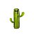 CASTIÇAL DE VIDRO CACTUS VERDE 11X5X15cm - Imagem 1