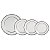 AP JANTAR 30 PCS PORCELANA BONE CHINA BLUE SILVER ALTO RELEV - Imagem 1