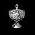 POTICHE DECORATIVO DE CRISTAL C/TAMPA CROWN - Imagem 1