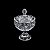 POTICHE DECORATIVO DE CRISTAL C/TAMPA CROWN - Imagem 3