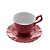 CJ 6 XÍCARAS CAFÉ PORCELANA C/PIRES FANCY ROSE 90ml - Imagem 1