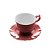 CJ 6 XÍCARAS CHÁ PORCELANA C/PIRES FANCY ROSE 200ml - Imagem 1