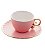 CJ 6 XÍCARAS CAFÉ PORCELANA C/PIRES EGG ROSA MATT 90ml - Imagem 1