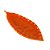 FOLHA DECORATIVA CERÂMICA LARANJA 23x10x3cm - Imagem 2