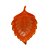 FOLHA DECORATIVA CERÂMICA LARANJA 20x14x6cm - Imagem 1