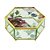 CAIXA DECORATIVA VIDRO FLORAL 19x16x8cm - Imagem 1