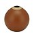 VASO VIDRO ROUND LARANJA 15x14cm - Imagem 1