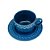 CJ 4 XÍCARAS PORCELANA P/CAFÉ C/PIRES GRACE AZUL 80ml - Imagem 3