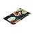 BANDEJA DECORATIVA VIDRO FLORAL PRETA 15x22x2cm - Imagem 2