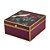 CAIXA DECORATIVA MADEIRA FLORAL ROXO 18x19x9cm - Imagem 3