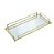 BANDEJA DECORATIVA METAL DOURADA 36x20x5cm - Imagem 1