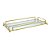 CJ 2 BANDEJAS DECORATIVAS METAL DOURADA 36x20x5cm/34x16x4cm - Imagem 2