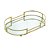BANDEJA DECORATIVA METAL DOURADA 32x18x5cm - Imagem 3