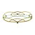 BANDEJA DECORATIVA METAL DOURADA 27x4cm - Imagem 3