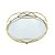 BANDEJA DECORATIVA METAL DOURADA 27x4cm - Imagem 2