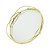 BANDEJA DECORATIVA METAL DOURADA 27x4cm - Imagem 1