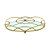 BANDEJA DECORATIVA METAL DOURADA 23x4cm - Imagem 3