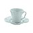 CJ 6 XÍCARAS PORCELANA P/CAFÉ C/PIRES BERGAMA MINT 125ml - Imagem 1