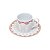 CJ 6 XÍCARAS DE CAFÉ DE PORCELANA C/PIRES MET GOLDEN 90ML - Imagem 1