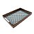 BANDEJA MADEIRA C/VIDRO STAR PRETA 47x32x5cm - Imagem 1