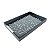 BANDEJA MADEIRA C/VIDRO FLOWERS PRETA 47x32x5cm - Imagem 1