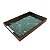 BANDEJA MADEIRA C/VIDRO ADAM VERDE 47x32x5cm - Imagem 1