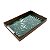 BANDEJA MADEIRA C/VIDRO LEAVES VERDE 47x32x5cm - Imagem 1